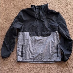 Billabong Black and Gray Colorblock Pullover Windbreaker
